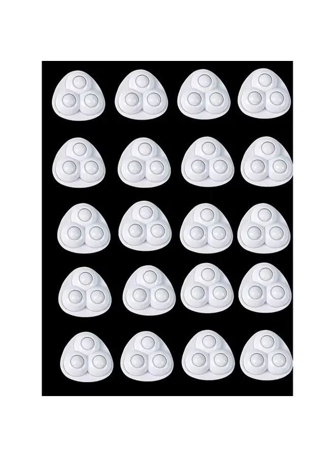 White Body Silver Beads 360 Swivel Casters Heavy Duty Self Adhesive No Tool Mounting Chair Wheels - Image 5