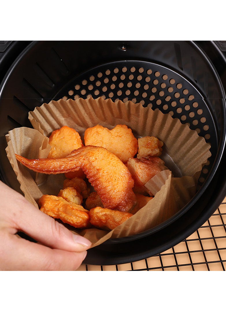 MIBRU Air fryer paper food plate liner brown 20+4.5cm*100  - Image 4
