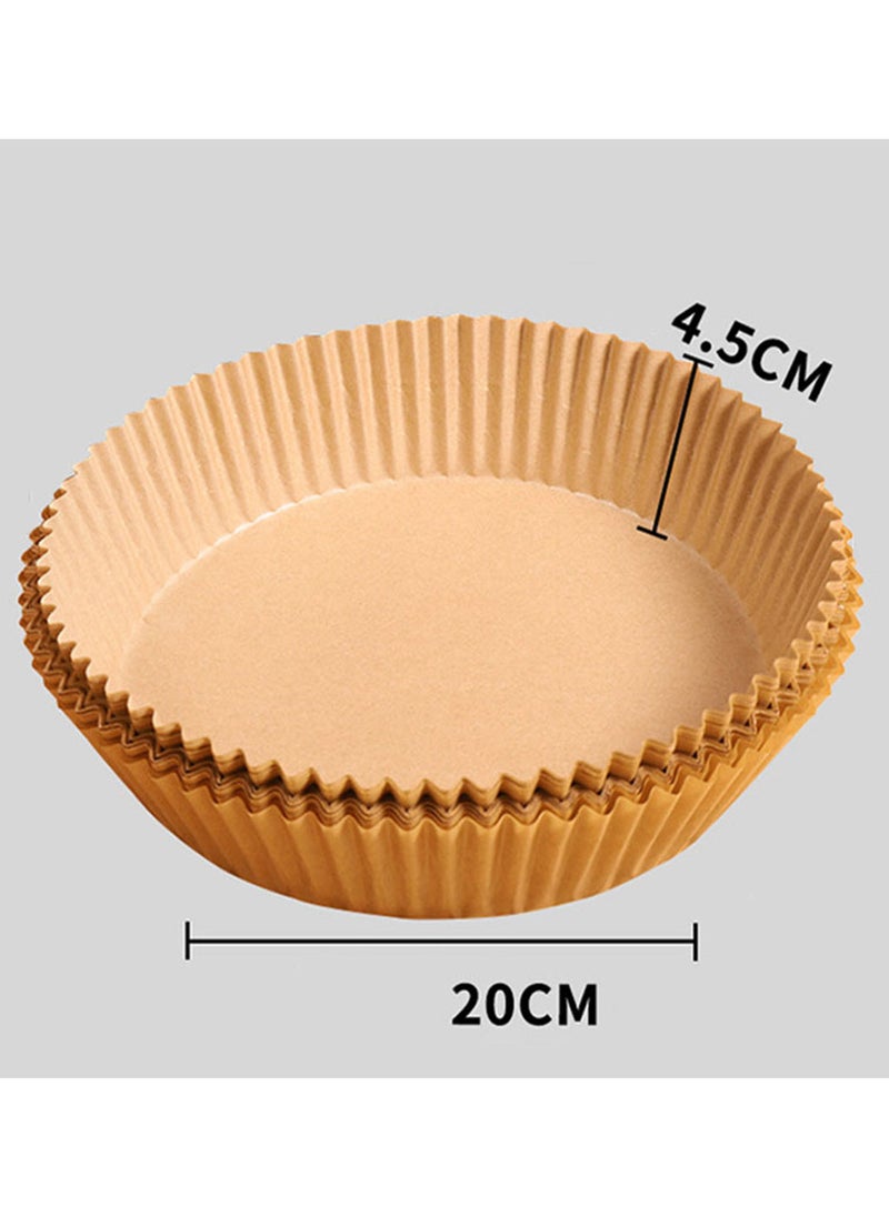 MIBRU Air fryer paper food plate liner brown 20+4.5cm*100  - Image 2