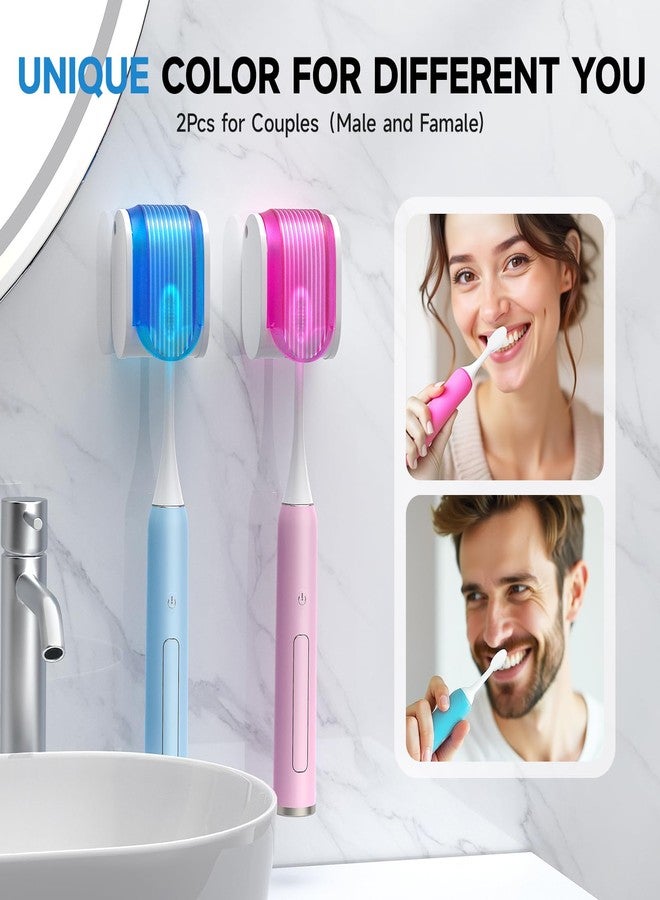 EKOTTOK Toothbrush Holders for Bathrooms【Upgrade Single Slot Design】 Toothbrush Holder Wall Mounted with Cover Moisture-Proof and Dust-Proof Toothbrush Storage Organizer for Shower Family and Travel 2PCS - Image 2