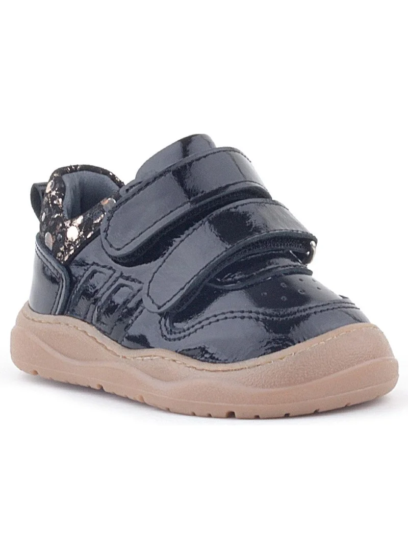 راكربلاس Schaggy Leather Black Patent Leather Baby Sneakers