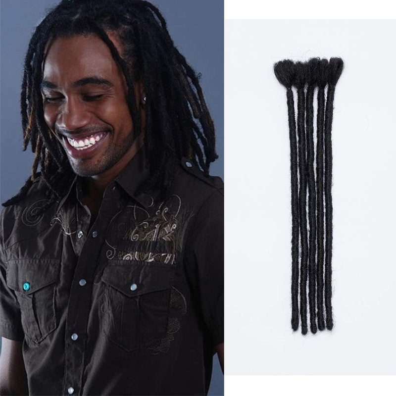 12 Dreadlocks Extensions For Women Men Braiding Hair Extension 5PCS Dread Lock Synthetic Crochet Twist Hairpiece Soft Dark Black