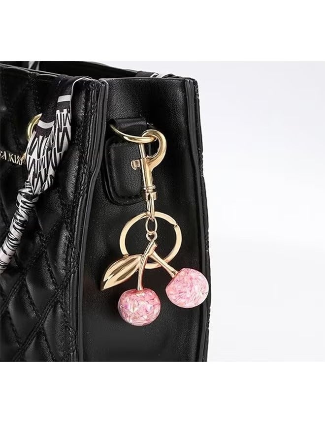 Cherry Bag Charm Purse Charms Keychain- Car Cherry Accessories keychian Gifts for Women Valentine Bag Gifts For Women - Image 2