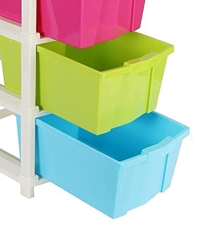 RYLAN 5XL Plastic Modular Drawer System for Home Office Hospital Parlor School Doctors Home and Kids Product Dimension When assembeled 27cmx32cmx85 cm 5 XL MultiColour - Image 5