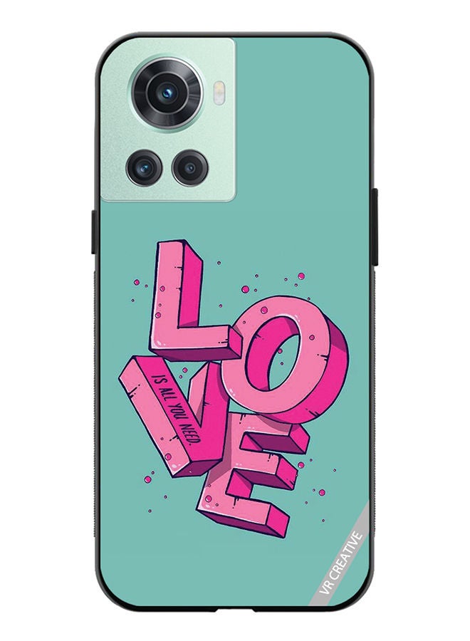 VR CREATIVE Protective Case Cover For OnePlus 10R Love Is All You Need Design Multicolour - Image 1
