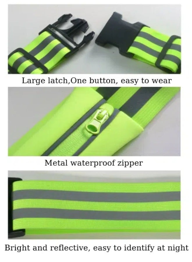 Reflective Belt. Outdoor Sports Safety Elastic Belt Bag Waist Belt. Adjustable Length  - Image 4