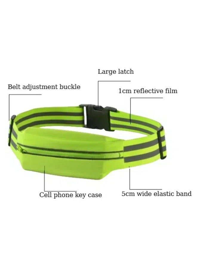 Reflective Belt. Outdoor Sports Safety Elastic Belt Bag Waist Belt. Adjustable Length  - Image 3