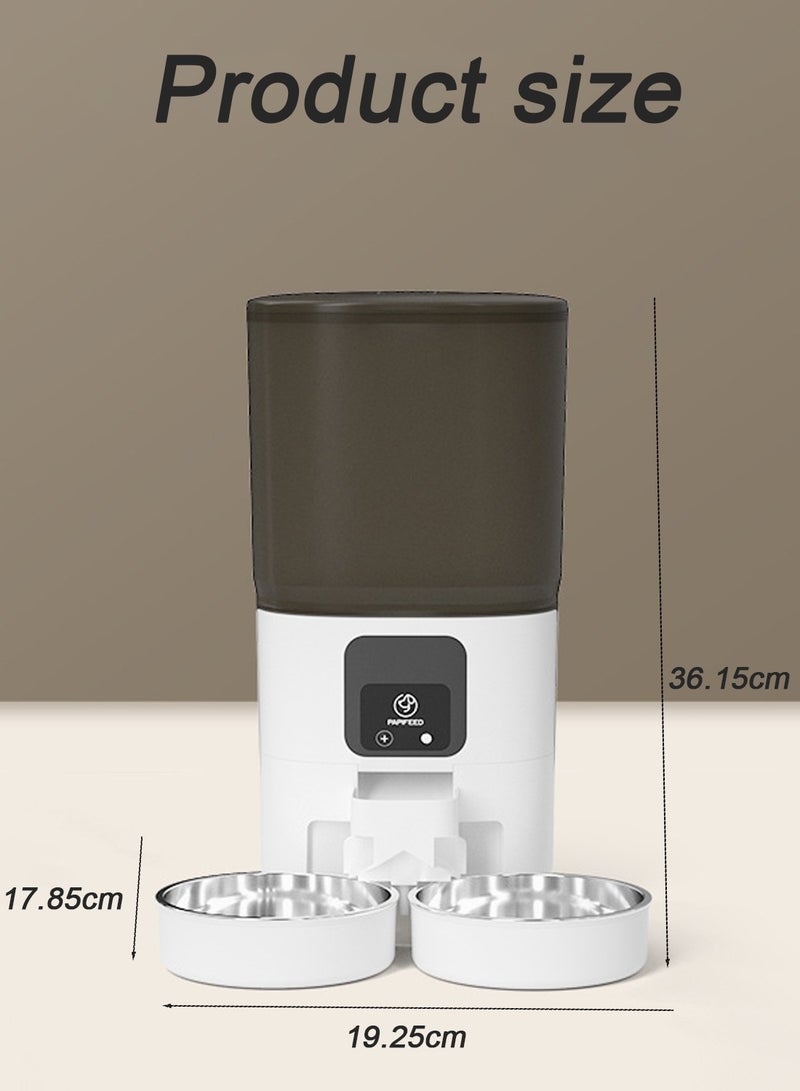 كيدل موزع طعام ذكي للحيوانات الأليفة مع وعاء مزدوج، موزع أوتوماتيكي، طعام موقوت للقطط، وعاء من الفولاذ المقاوم للصدأ، تغذية مزدوجة ذكية - Image 3
