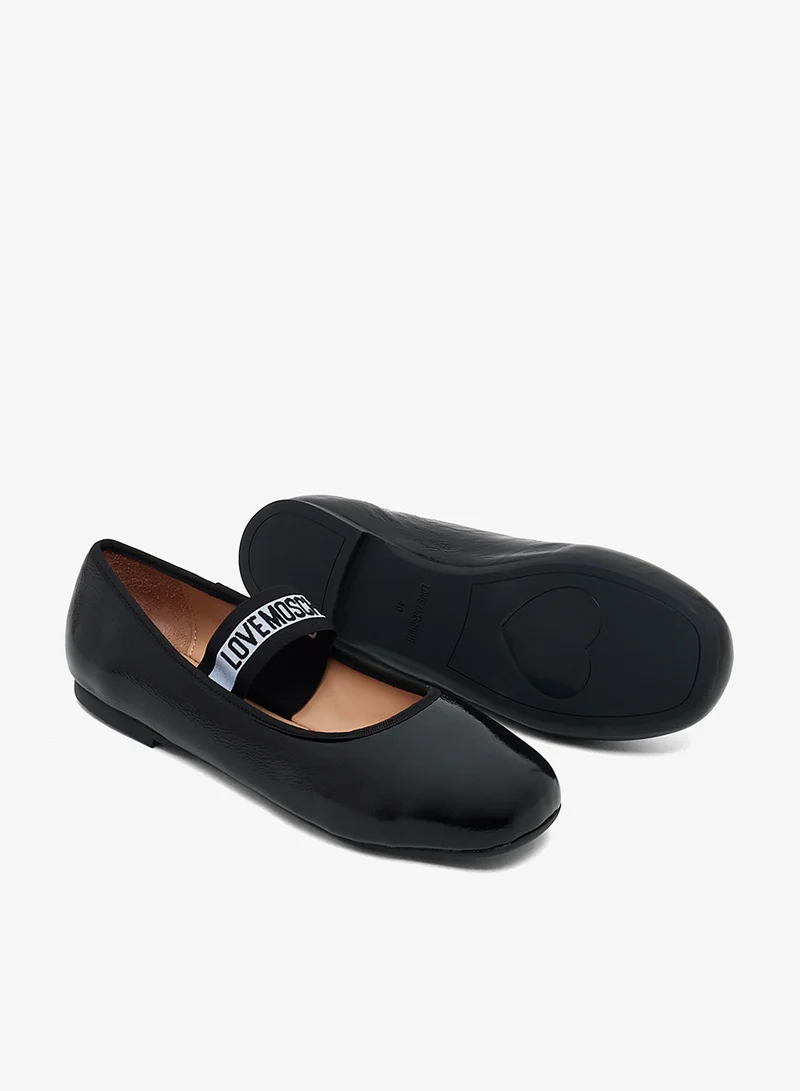 Love Moschino Close Toe Sling Back Ballerinas