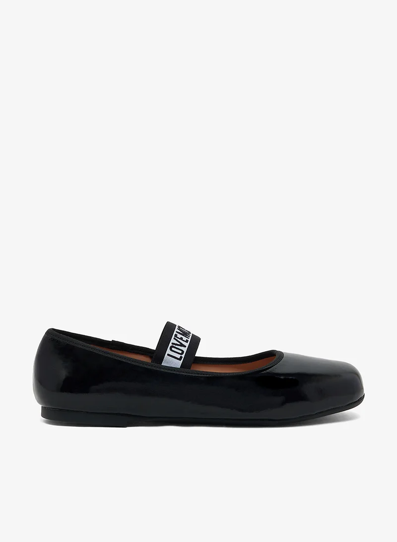 Love Moschino Close Toe Sling Back Ballerinas