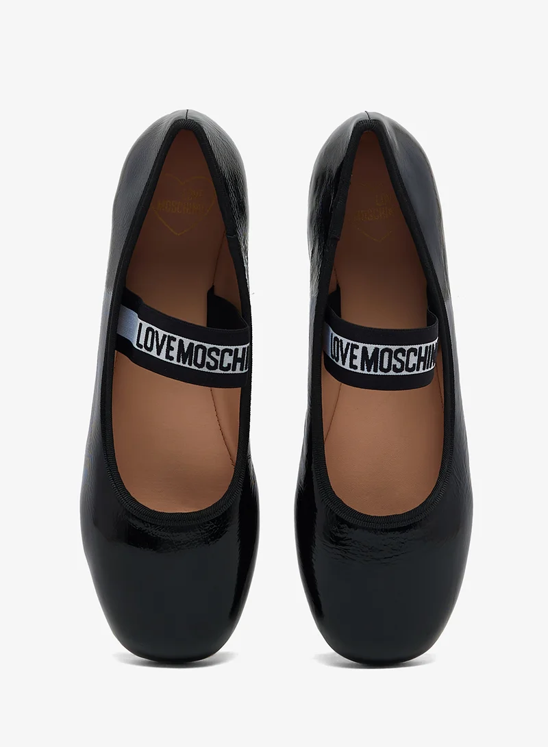 Love Moschino Close Toe Sling Back Ballerinas