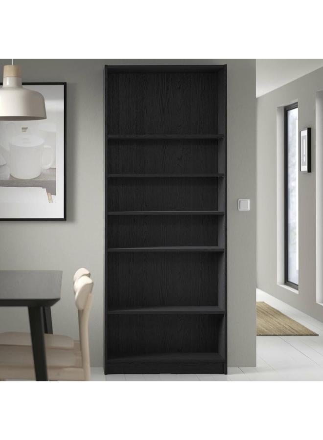 زبون مكتبة، تأثير خشب البلوط الأسود، 80X28X202 سم - Image 2
