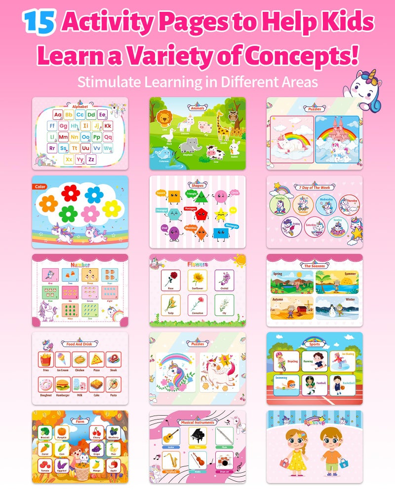 Benresive Montessori Busy Book for Toddlers 2-4, Preschool Toddler Learning Activities Crafts, Sticker Books for 2 3 4 Year Old Boys Girls Birthday Gifts, Autism Sensory Toys - Image 4
