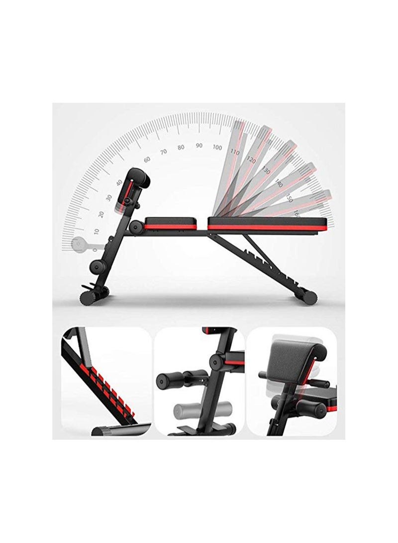 H PRO Adjustable Incline Decline Weight Bench | Foldable Multi-Functional Gym Bench for Home Workout | Sit-Up and Strength Training Bench - Image 3