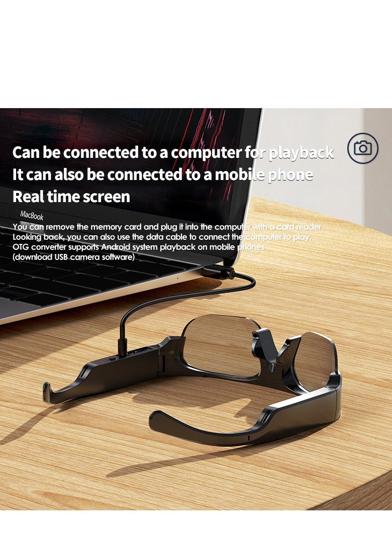 جولف لينك نظارات ذكية XV-17 مزودة بكاميرا تعمل بدون استخدام اليدين ومزودة ببلوتوث لالتقاط الفيديو والصور. - Image 5