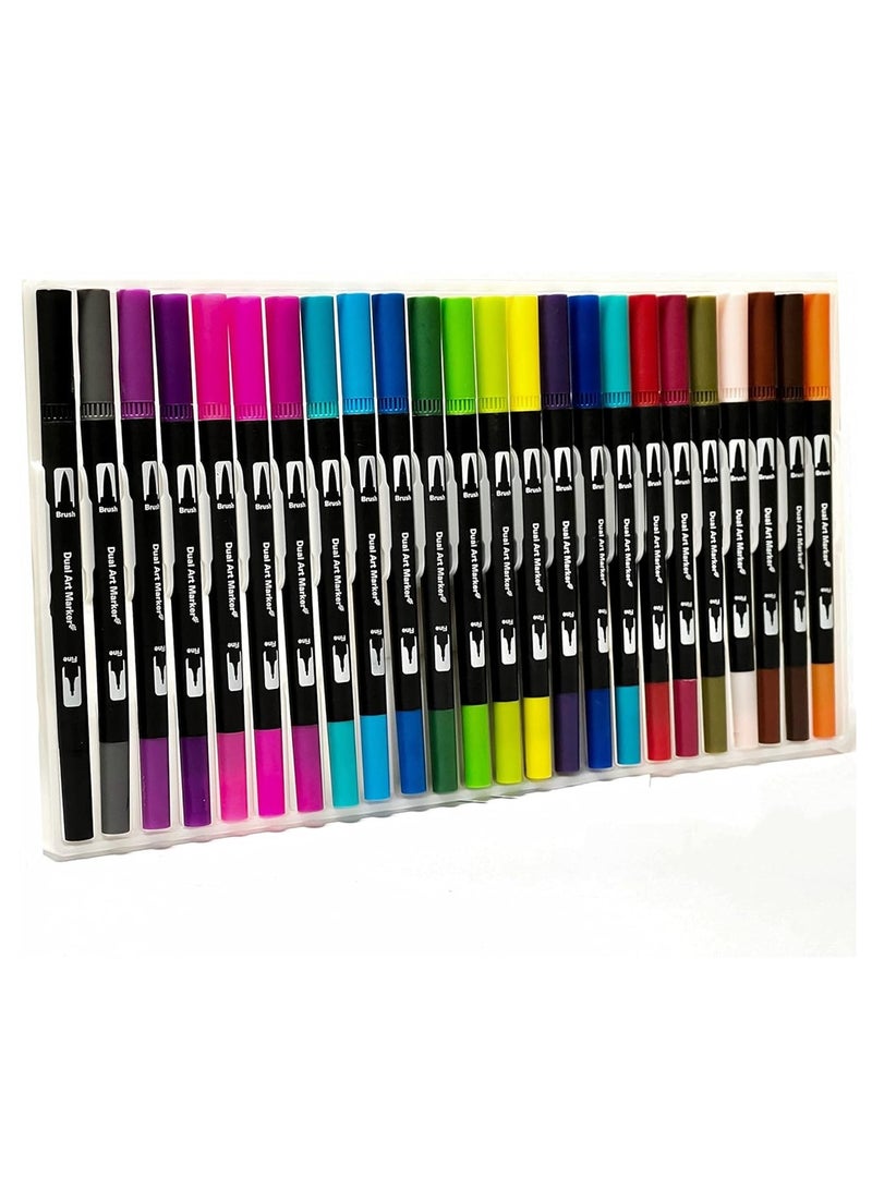 Generic 24-Piece Dual Tip Brush Pens Assorted Colours For Calligraphy And Art  - Image 5