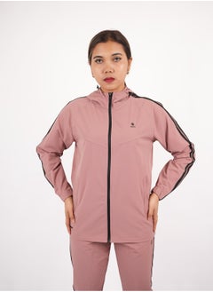 Abitos Women’s Pink Long Sleeve Sportswear Hoodie – Athletic Fit Training Jacket  - Image 3