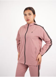 Abitos Women’s Pink Long Sleeve Sportswear Hoodie – Athletic Fit Training Jacket  - Image 5