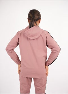 Abitos Women’s Pink Long Sleeve Sportswear Hoodie – Athletic Fit Training Jacket  - Image 4