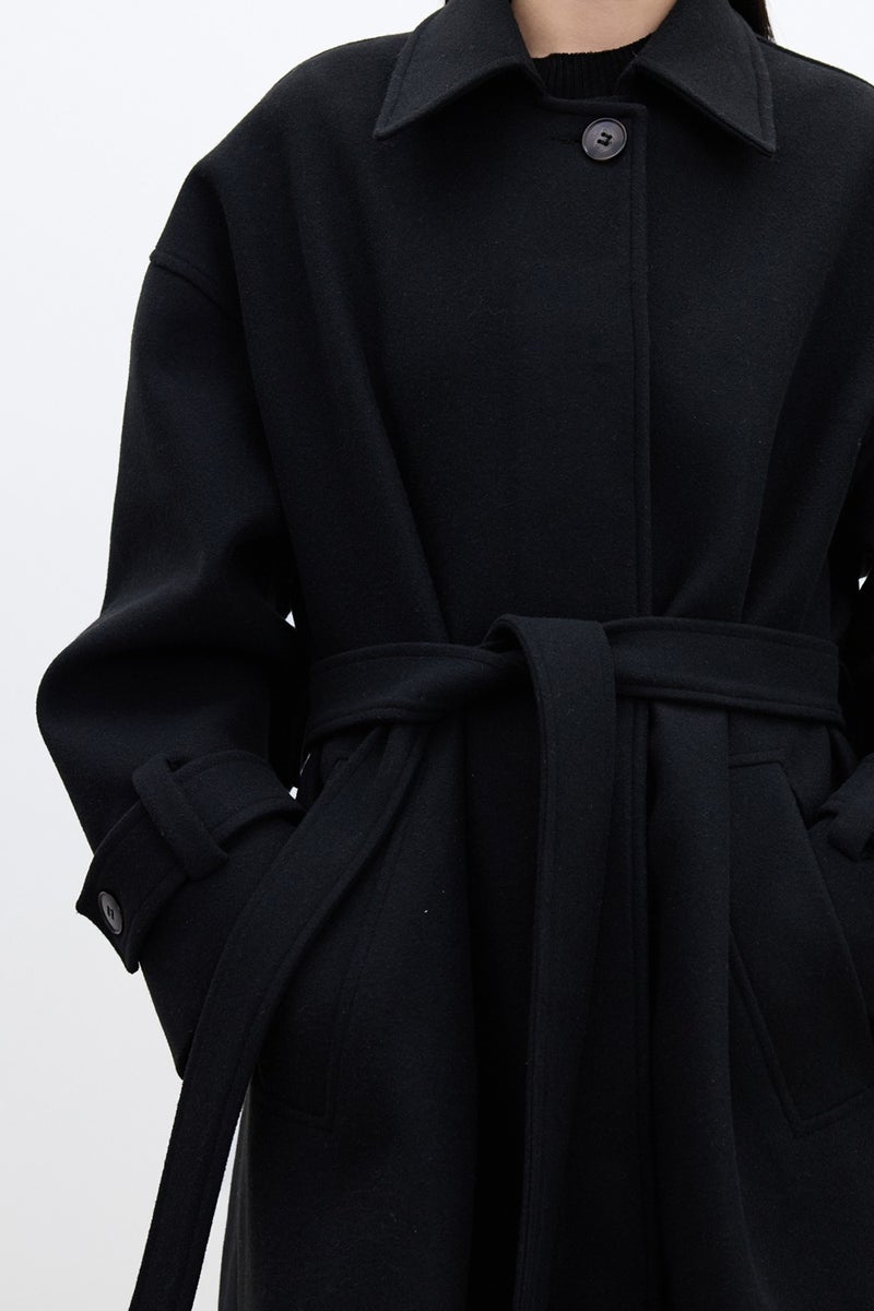 Manuka Andy Oversize Cashmere Coat Black  - Image 4