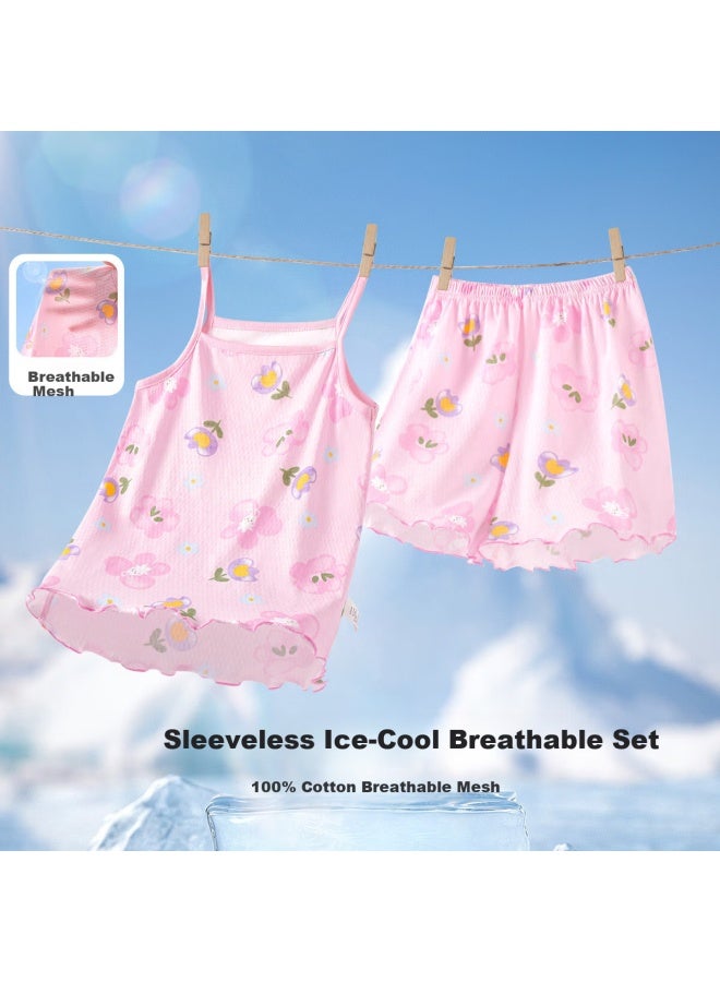 Deesha (Deesha) Children'S Clothing Girls' Summer Mesh Home Wear Set Sweetheart 130