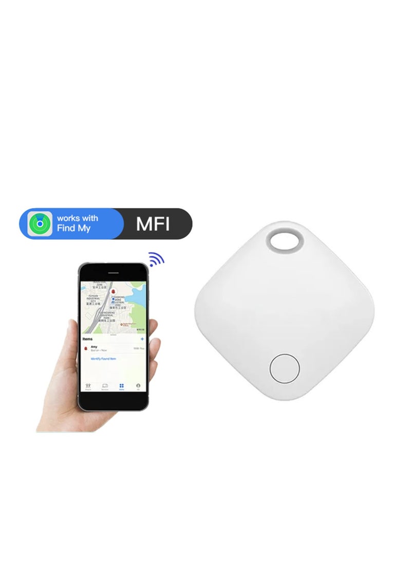 Smart Tag luggage tracking device Key Finder, Works with Apple Find My iOS Only Item Locator for Bags Wallet - White