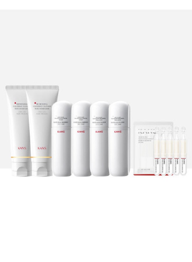 And Spot Reduction】white Slim Waist Cleansing Water, Milk, And Essence Skincare Set Gift Box - Hydrating, Brightening, , Moisturizing, And Yellowish Tone Removal - Image 2