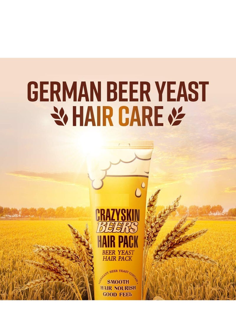 CRAZY SKIN - CRAZY SKIN Hair Treatment Mask - pH5.5 Beer Yeast, Protein, Keratin, Argan Oil, Collagen - Repairs Dry, Damaged or Color Treated Hair - Image 1