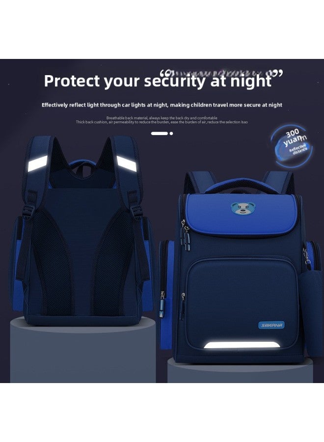 Student Schoolbag Primary School Boys And Girls Children Shoulder Bag Grade 3 To 6 Grade 12 Ridge Protection Burden Reduction Ultra Light Batch-Color:Small Nine Red  - Image 5