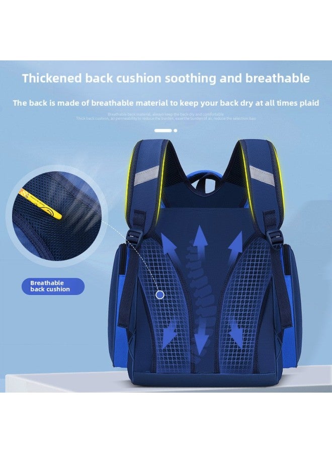 Student Schoolbag Primary School Boys And Girls Children Shoulder Bag Grade 3 To 6 Grade 12 Ridge Protection Burden Reduction Ultra Light Batch-Color:Small Nine Red  - Image 4
