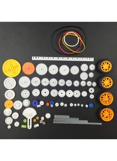 EUDAX 82 Pcs Plastic Gear Package Kit Diy Gear Assortment Accessories Set For Toy Motor Car Robot Various Gear Axle Belt Bushings  - Image 4