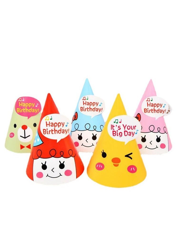 Generic Birthday Party Hats  5 Pcs Assorted Paper Birthday Hat for Kids  - Image 1