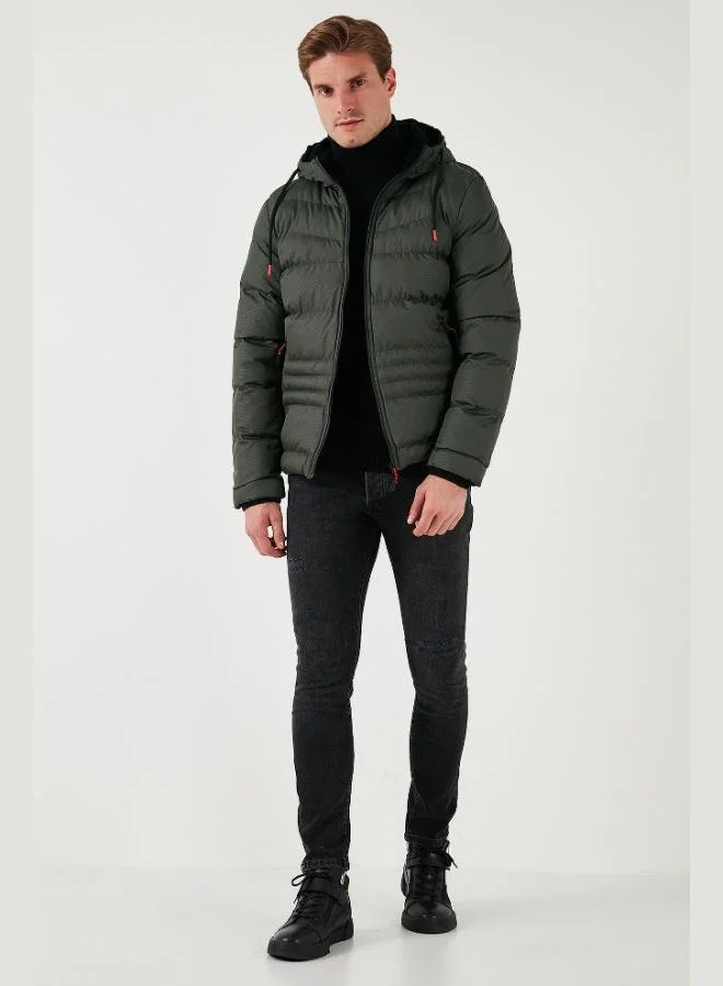 بوراتي جاكيت رجالي مبطن بقلنسوة وجيوب بقصة ضيقة من بوراتي