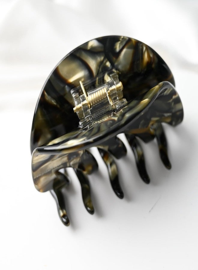 Prettyou 3" Handmade Celluloid French Design Barrettes Hair Claw Tortoise Shell Luxury Fashion Accessories Hair Clip for Women (F) - Image 2