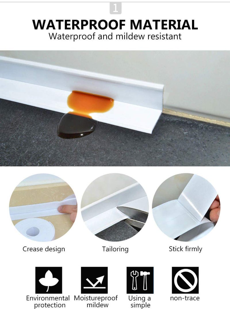 Mishrit Caulk Tape Self Adhesive Sealing Caulk Strip Waterproof Repair Strip for Bathtub Kitchen Sink Basin Edge Shower Toilet and Wall Mildew Sealing Tape (Pack of 1). - Image 4
