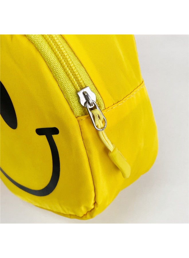 Children's Bag Smiley Crossbody Bag 2025 Fashion Composite Cloth Chest Bag Kindergarten Baby Boys And Girls Backpack-Color:Black 7 - Image 5
