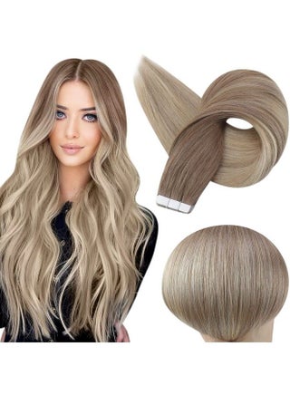 Tape In Hair Extensions Human Hair 12 Inch Double Sided Tape Hair Balayage 8 Ash Brown To 18 Ash Blonde And 60 Platinum Blonde Tape In Real Hair Extensions Straight Hair 30 Gram 20Pcs - pzsku/Z212D9AED72DF4069842FZ/45/_/1689331208/5d8ac01f-88bc-435f-a52a-08502a45b2ee