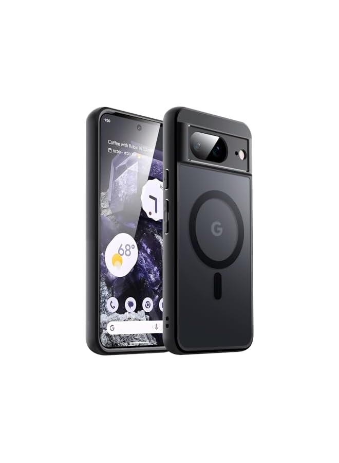 جي تيك حافظة JETechمغناطيسية لهاتف Google Pixel 8 مقاس 6.2 بوصة 2023، متوافقة مع MagSafe، غطاء هاتف شفاف غير مقاوم للصدمات (سبج)