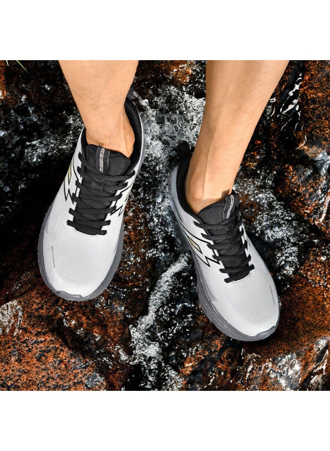 Lotto Men's Casual Outdoor Hiking Sports Leather Waterproof Trail Running Shoes 958 Gray Size 40 - Image 1