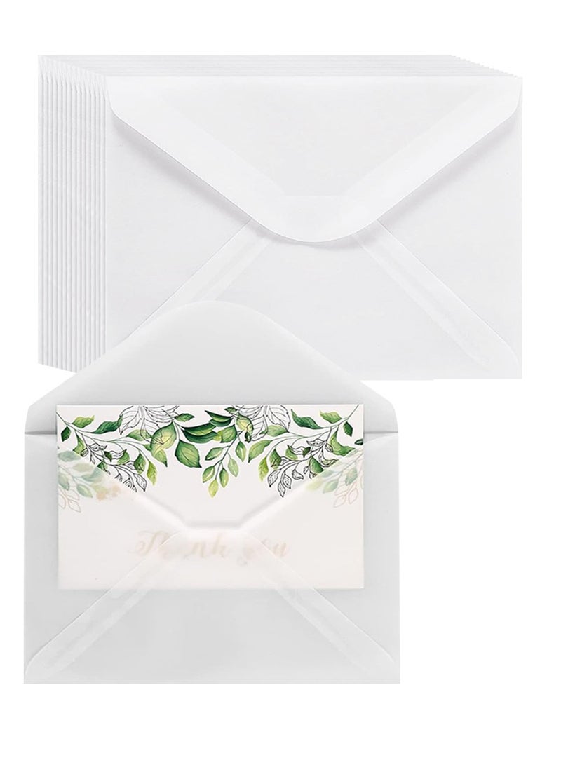 بيروي مغلفات، 15 قطعة ورق شفافة مغلفات و 15 قطعة ملصقات ستابورد، مغلفات 125 ملم × 1850 ملم، مغلفات بطاقات الدعوة البريدية، مغلفات بطاقات المعاينة الخاصة بحفلة عيد ميلاد الزفاف - Image 5