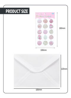 Beirui Envelopes, 15pcs Translucent Paper Envelopes and 15pcs Stamp Stickers, Kraft Envelopes, 125mm x 185mm Envelopes, for Invitation Postcard Envelopes, Wedding Birthday Party Greeting Card Envelopes  - Image 3