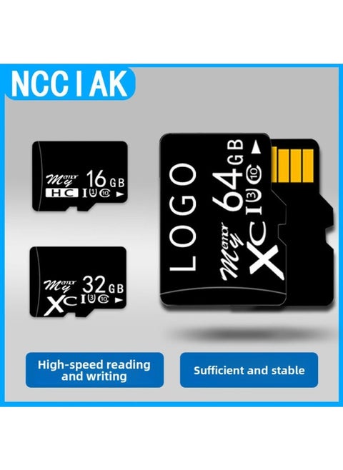 128G Memory Card Class10 High-speed Mobile Phone Storage Card SD Card TF Card Flash Card High-speed Memory Card Wholesale-Color:Black-Capacity:16GB-quality Version U3