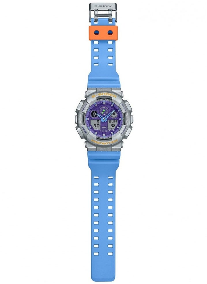 G-SHOCK GA-100EU-8A2 Grey Resin Band Analog-Digital Men's Watch  - Image 2