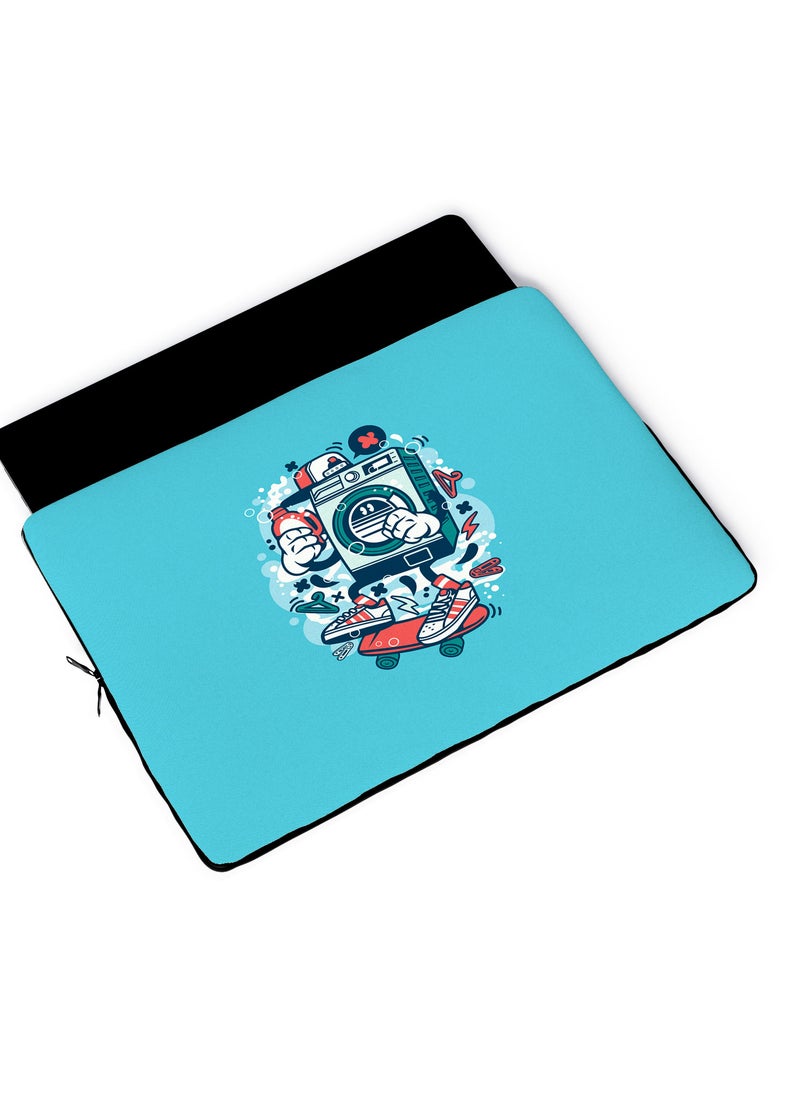 LOUD UNIVERSE Washing Machine Funny Laundry Laptop Sleeve 13 inch Multicolour Tablet Sleeve - Image 4
