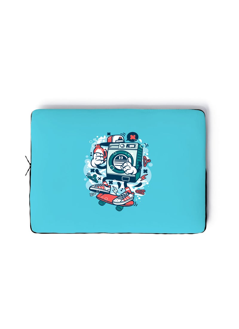 LOUD UNIVERSE Washing Machine Funny Laundry Laptop Sleeve 13 inch Multicolour Tablet Sleeve - Image 1