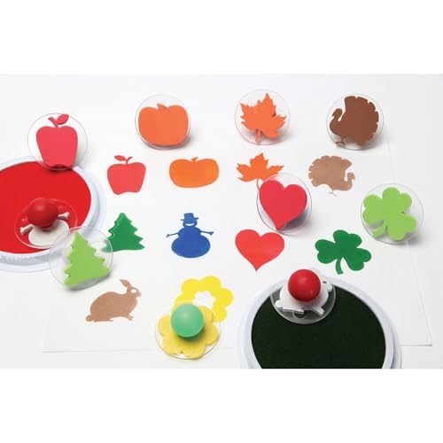 READY 2 LEARN Giant Stampers Holiday Shapes Set of 10 Easy to Hold Foam Stamps for Kids Arts and Crafts Stamps for Displays Posters Signs and DIY Projects - Image 5