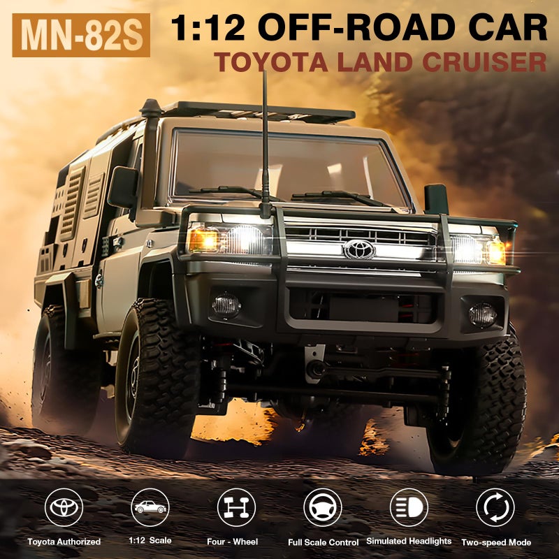 SVERTIBO 112 Scale RC Crawler MN82S LC79 RTR RC Truck 4x4 Off Road Vehicles 24GHz RC Rock Crawler Car with LED Lights 74V 1200mAh Battery for Adults Hobby Toys Black - Image 3