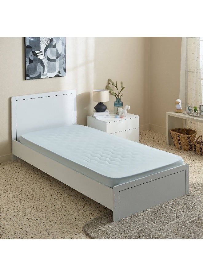 Home Box ملاءة سرير مصنوعة من الألياف الدقيقة - أزرق فاتح - مفرد - Image 2