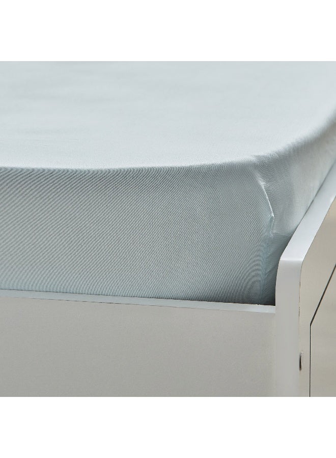 Home Box ملاءة سرير مصنوعة من الألياف الدقيقة - أزرق فاتح - مفرد - Image 4