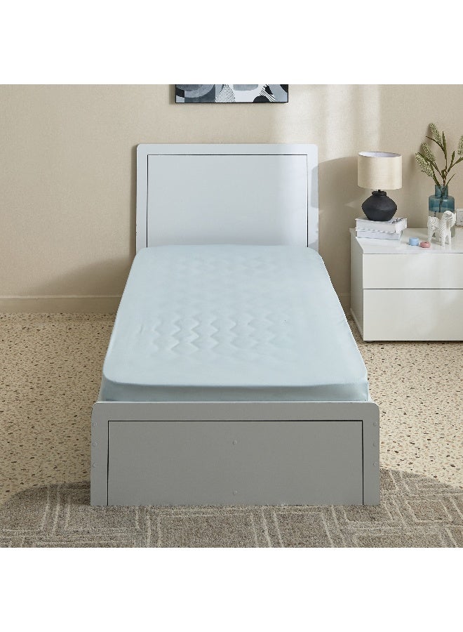 Home Box ملاءة سرير مصنوعة من الألياف الدقيقة - أزرق فاتح - مفرد - Image 3